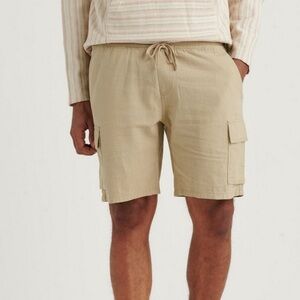 Lucky Brand Men’s Linen Tan Cargo Short